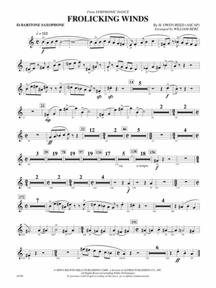Frolicking Winds (from Symphonic Dance): E-flat Baritone Saxophone