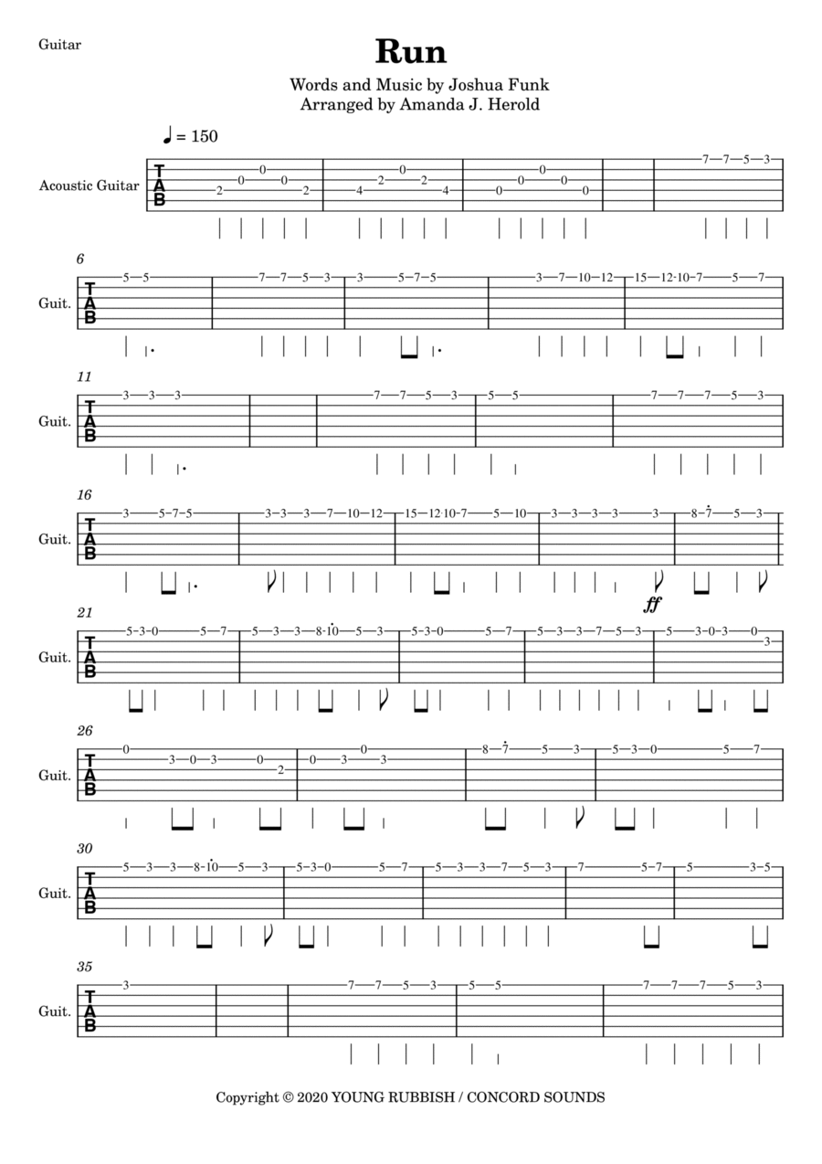 Joji-run Electric Guitar scores gallery preview page 1