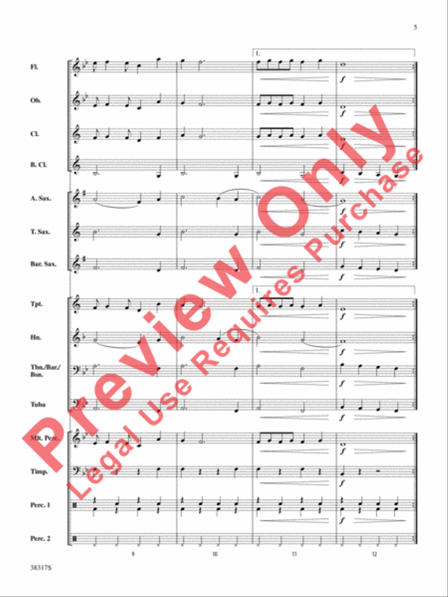 Rudolph the Red-Nosed Reindeer Concert Band scores gallery preview page 5