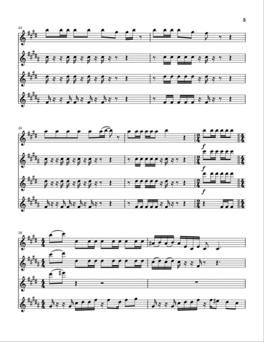 Funk 50 Funk 50 Saxophone Quartet scores gallery preview page 6