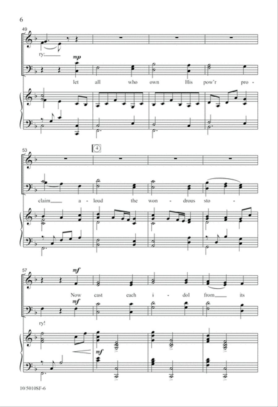 Let the Amen Sound Again! 4-Part scores gallery preview page 6