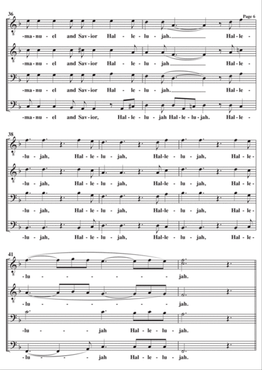 Hallelujah TTBB scores gallery preview page 6