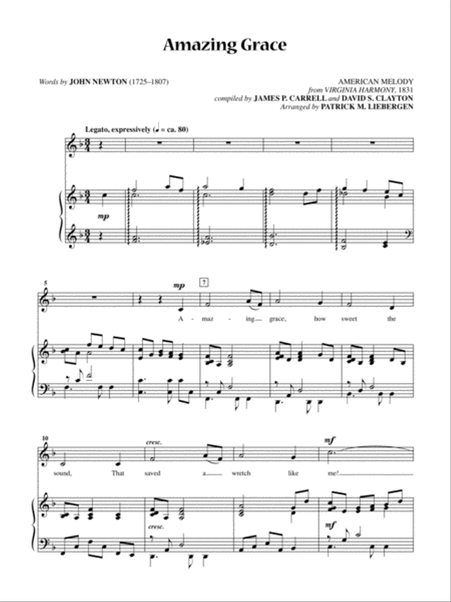 Amazing Grace [Low Voice] Low Voice scores gallery preview page 1