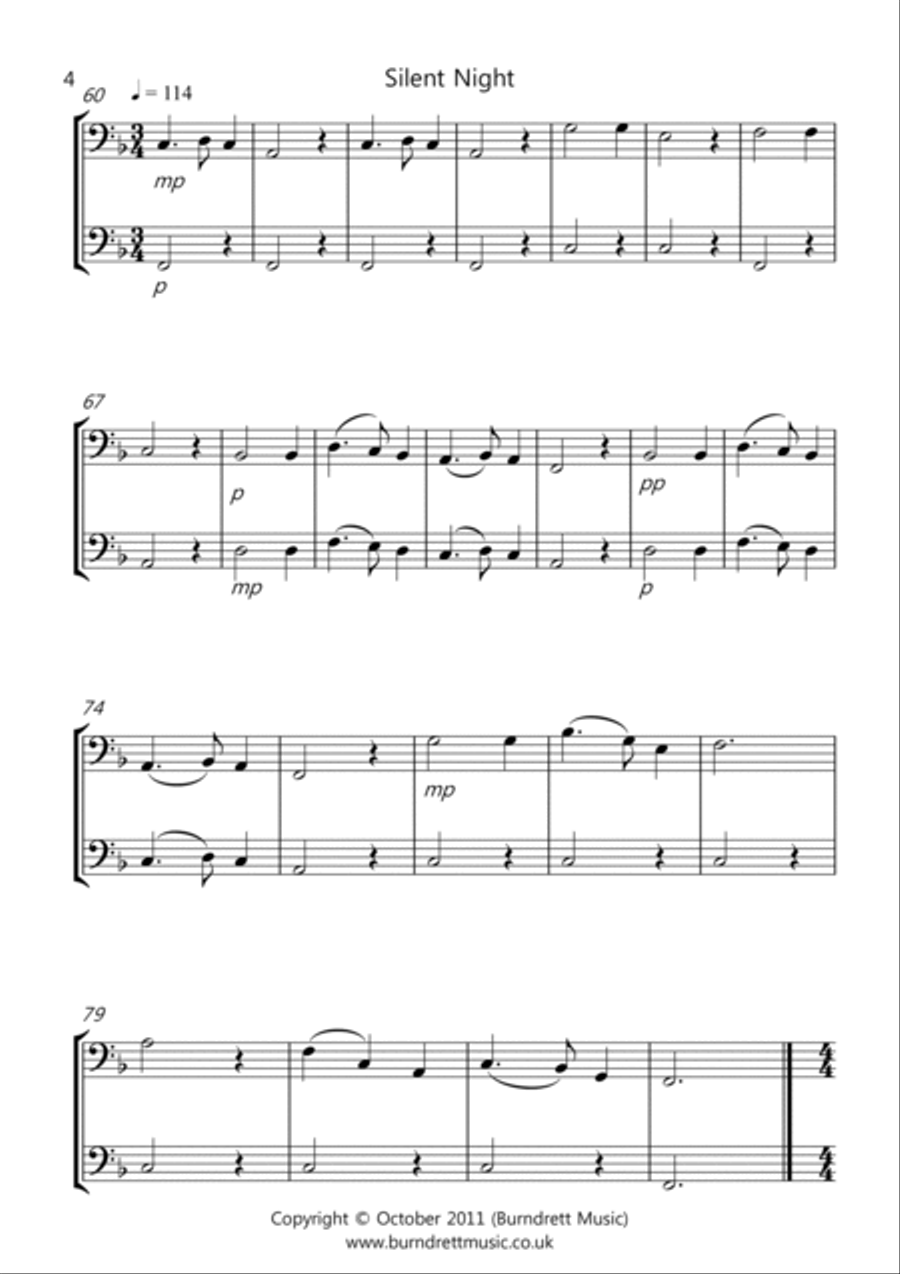 8 Christmas Duets for Trombone Trombone Duet scores gallery preview page 4