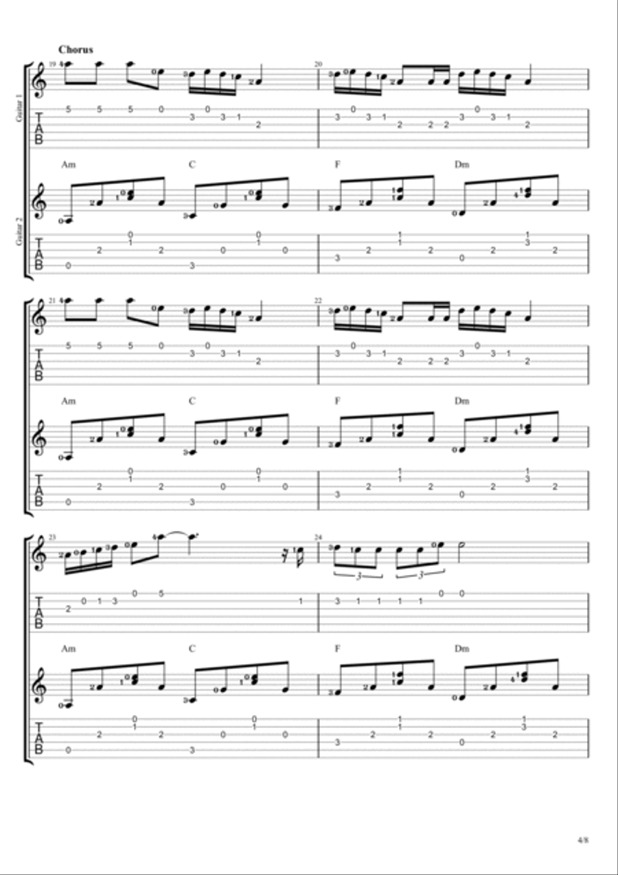 Gasoline Gasoline Electric Guitar scores gallery preview page 4