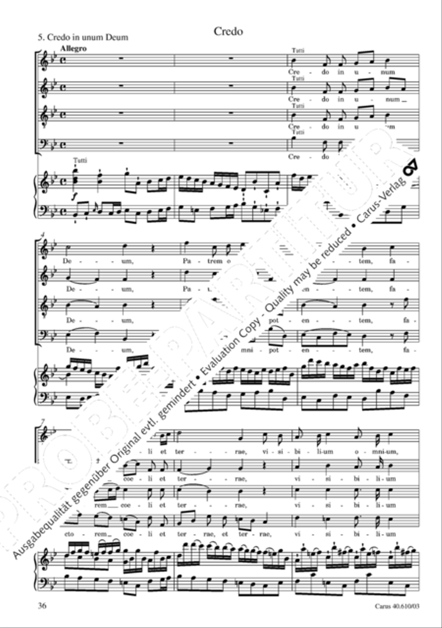 Theresienmesse in B 4-Part scores gallery preview page 37