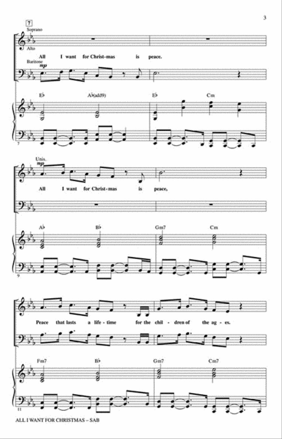 All I Want for Christmas 3-Part scores gallery preview page 3