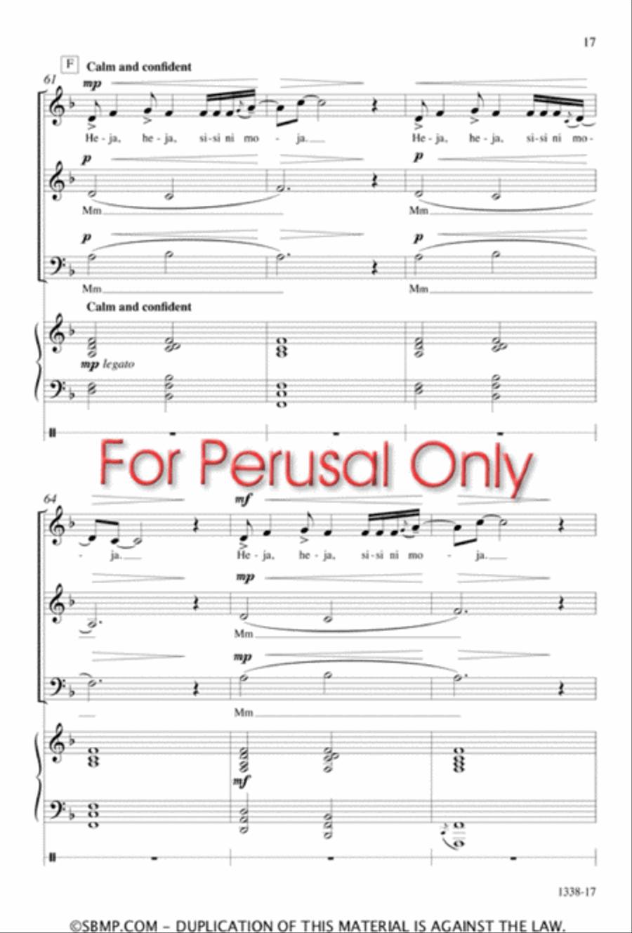 Sisi ni moja - SATB Octavo 4-Part scores gallery preview page 16