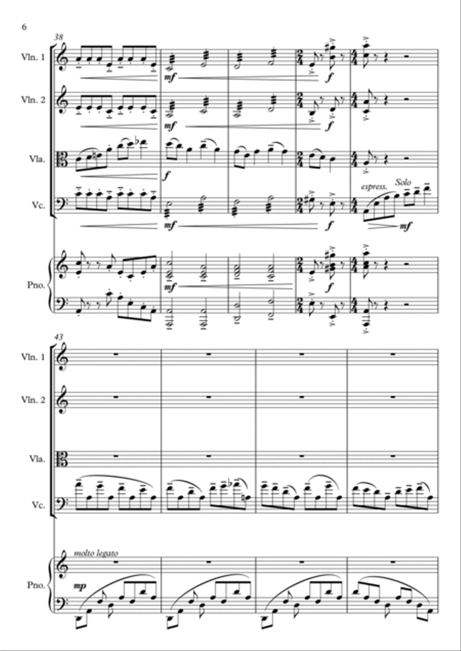 I Want You (she's So Heavy) Piano Quintet scores gallery preview page 6