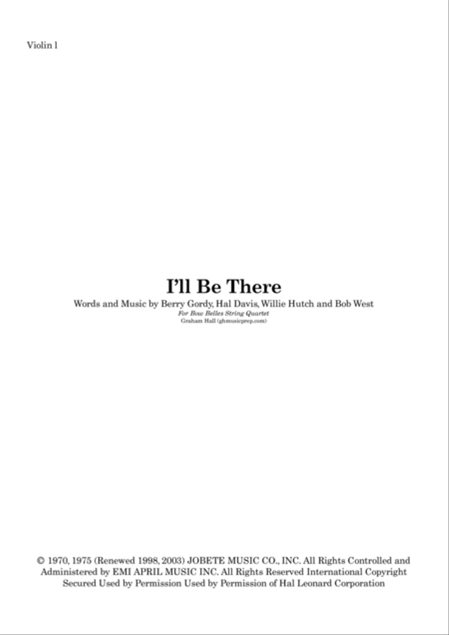 I'll Be There String Quartet scores gallery preview page 6