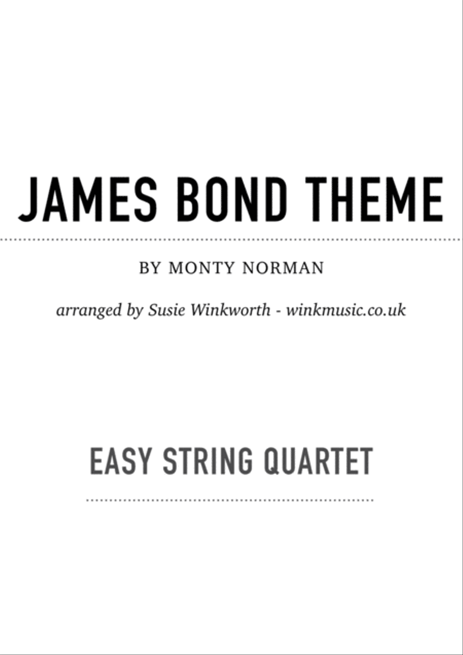 James Bond Theme String Quartet scores gallery preview page 1