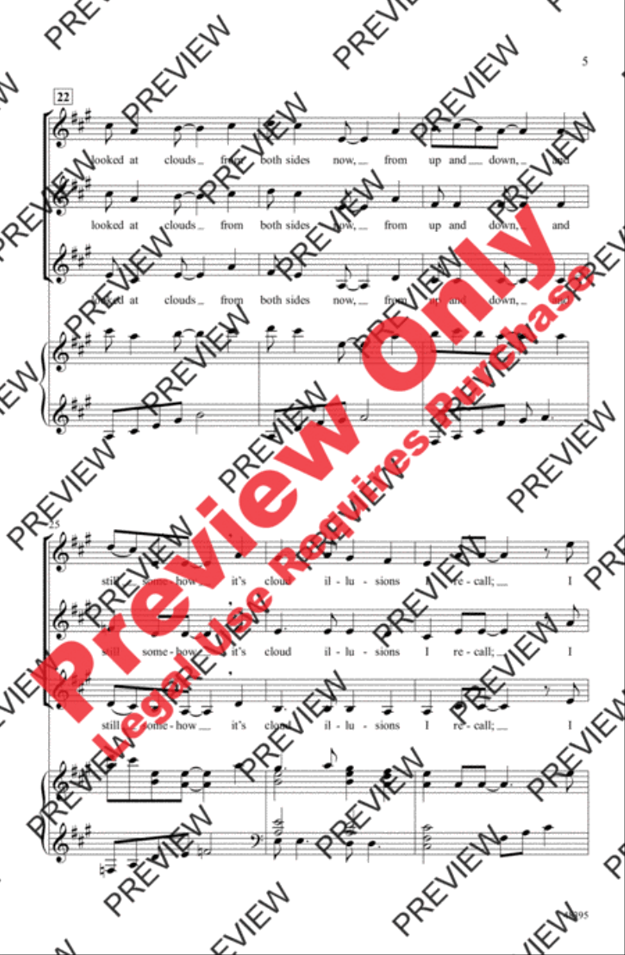 Both Sides Now Women's Choir scores gallery preview page 5
