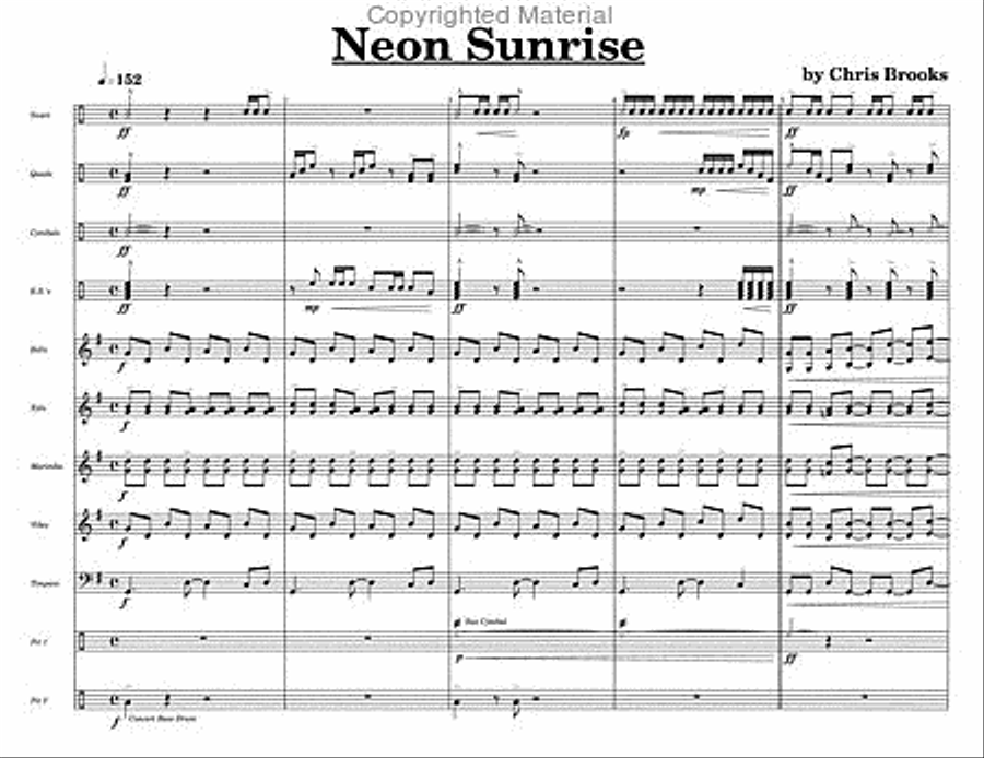 Neon Sunrise Percussion Ensemble scores gallery preview page 3