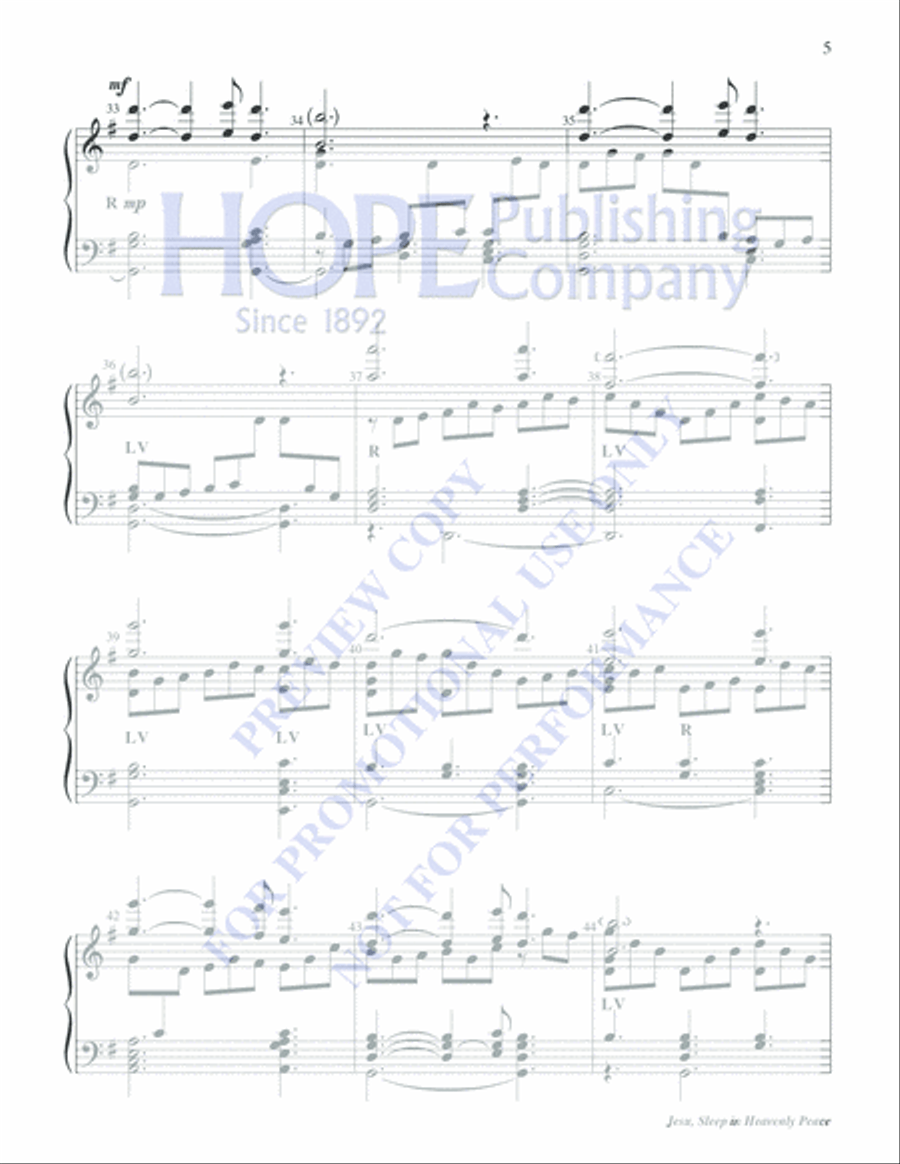 Jesu, Sleep in Heavenly Peace 5-Octaves scores gallery preview page 5