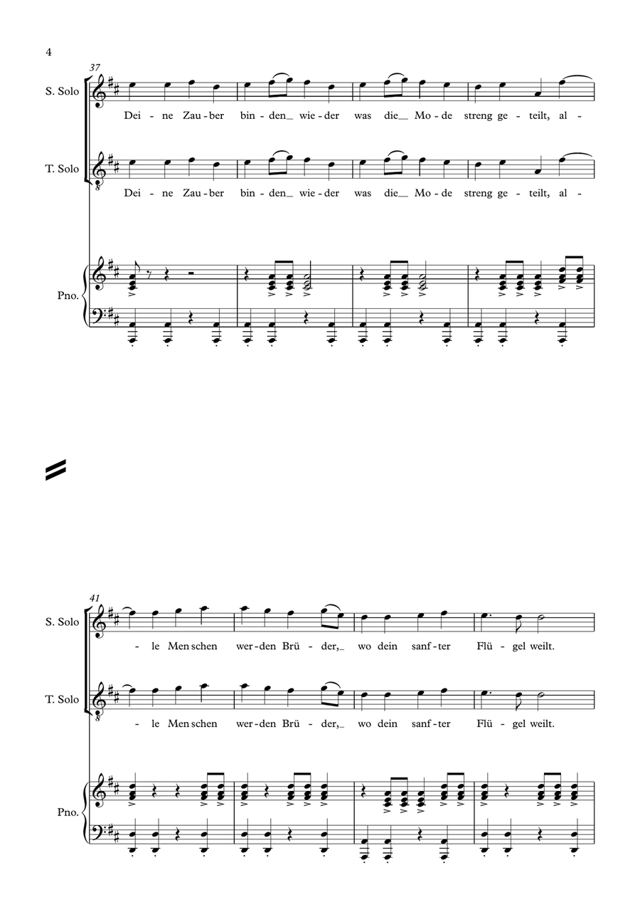 Ode To Joy (arr. Paul Mealor) 4-Part scores gallery preview page 4