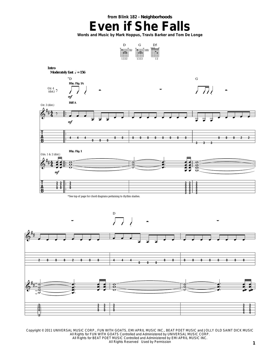 Even If She Falls Even If She Falls Acoustic Guitar scores gallery preview page 1