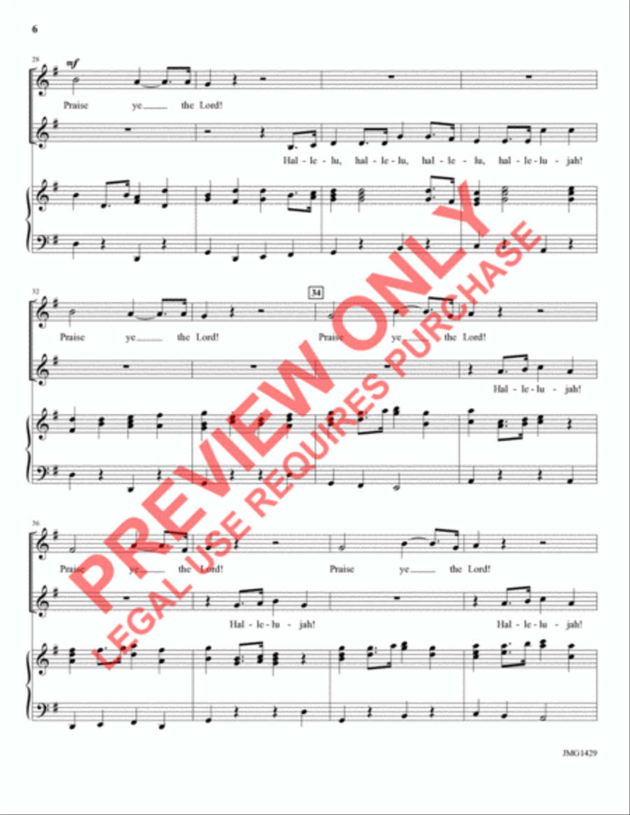 Hallelu, He Lives Choir scores gallery preview page 4