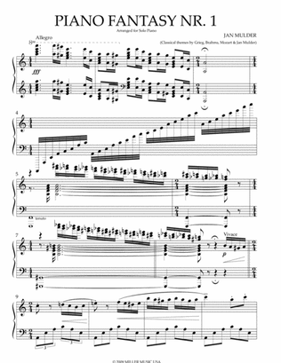 Book cover for Piano Fantasy Nr. 1 Grieg Mozart Brahms