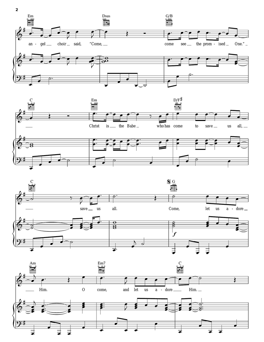 Bethlehem Calls Acoustic Guitar scores gallery preview page 2