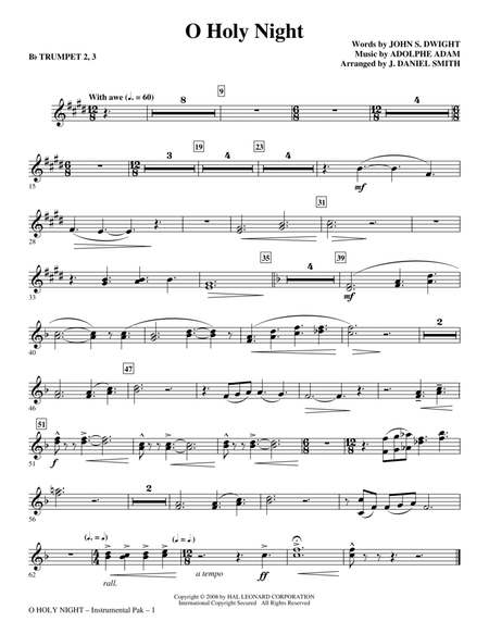 O Holy Night - Bb Trumpet 2,3