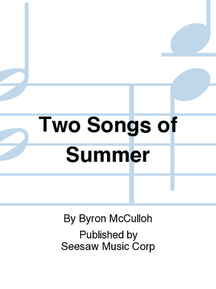 Book cover for Two Songs of Summer
