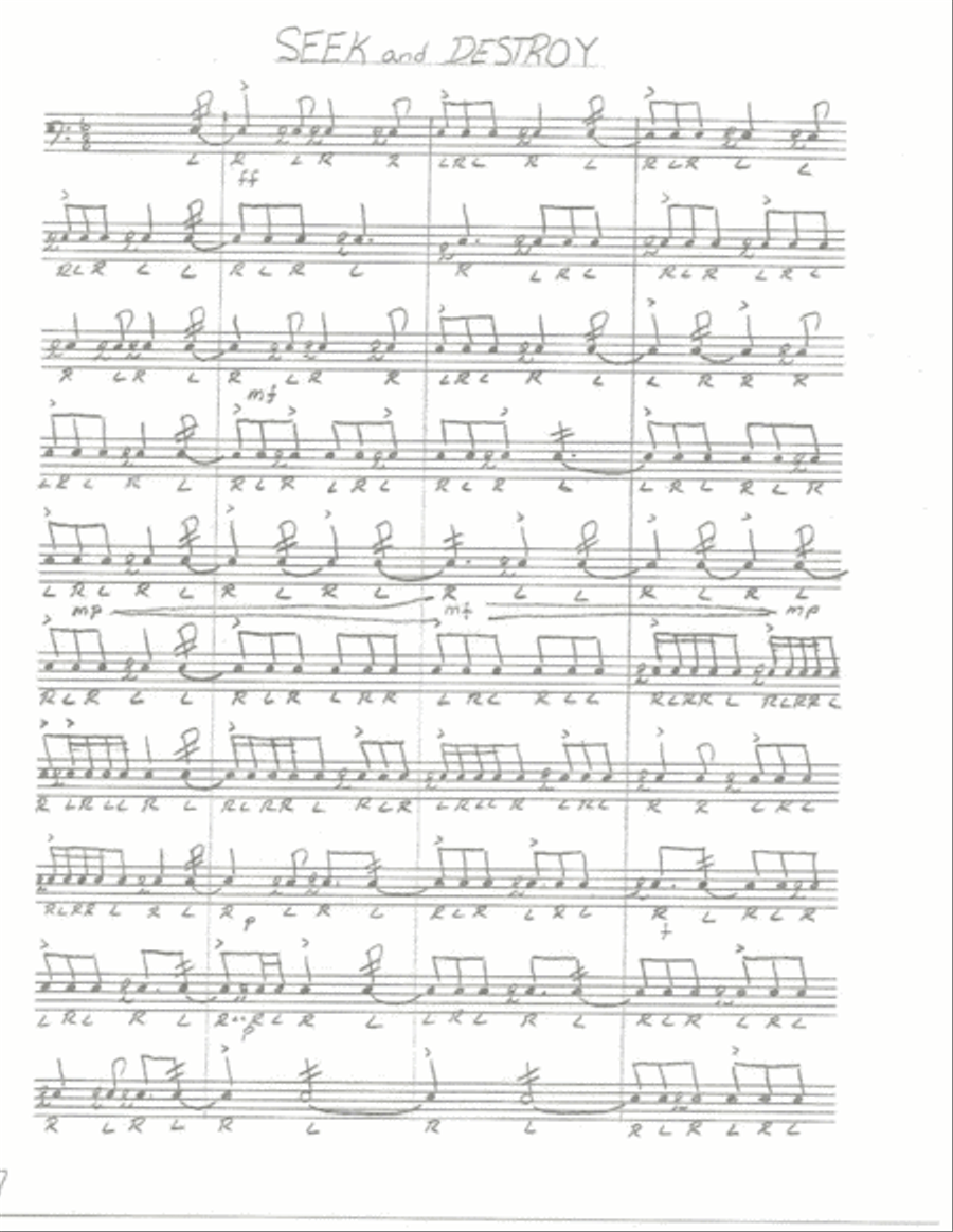 Seek and Destroy Marching Band scores gallery preview page 1