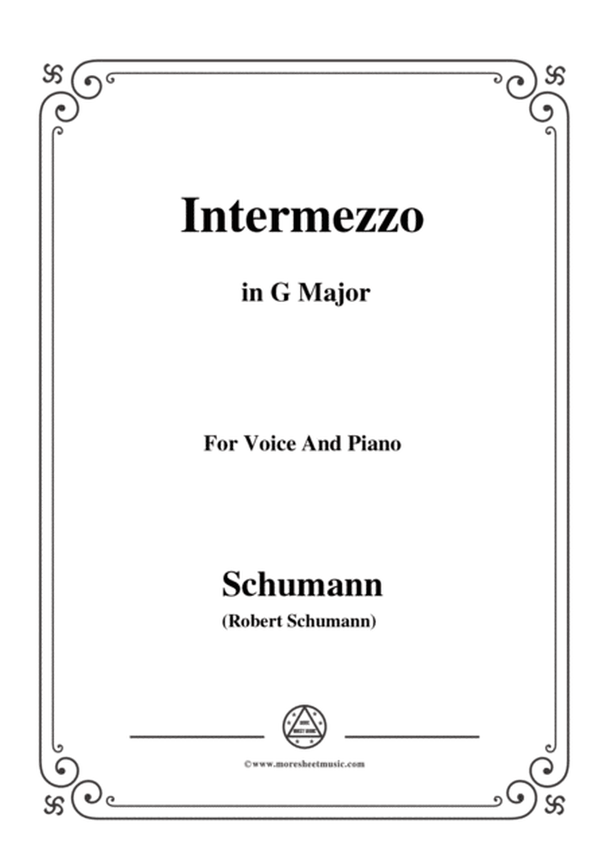 Schumann-Intermezzo,in G Major,for Voice and Piano image number null