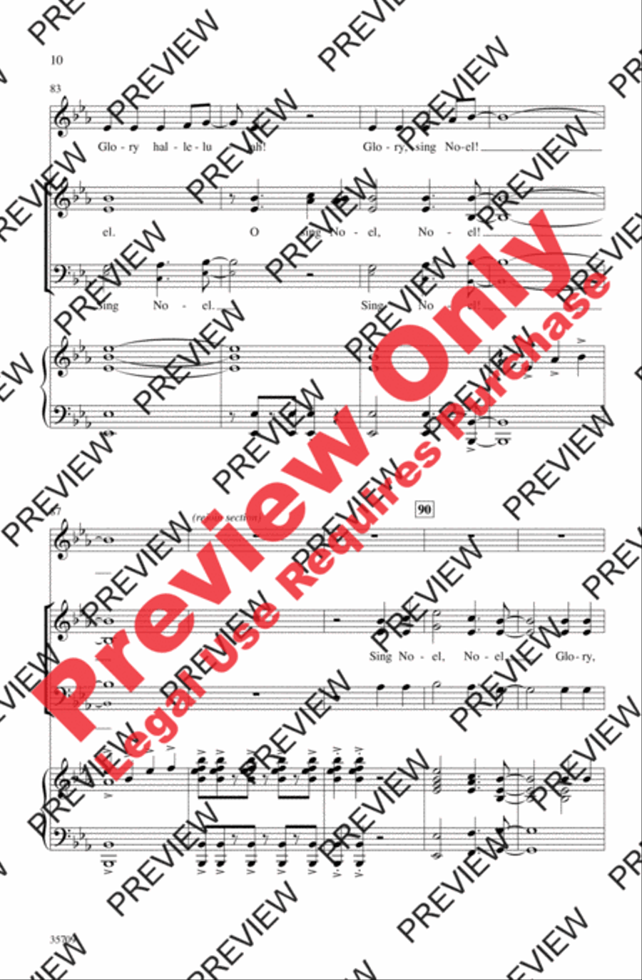 Sing Noel, Noel! 3-Part scores gallery preview page 10