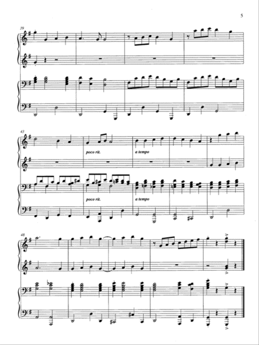 Easy Hymns for 4 Hands Piano Accompaniment scores gallery preview page 5