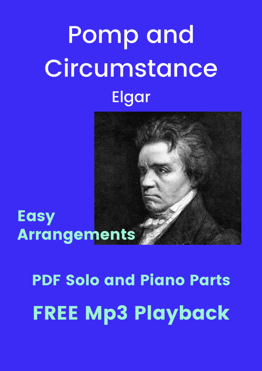 Pomp and Circumstance + FREE Mp3 Playback + PDF Solo and Piano Parts Tenor Saxophone scores gallery preview page 1
