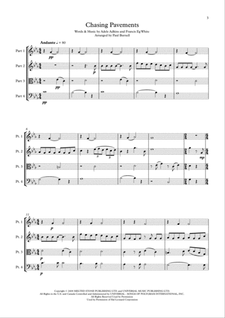 Chasing Pavements Small Ensemble scores gallery preview page 3