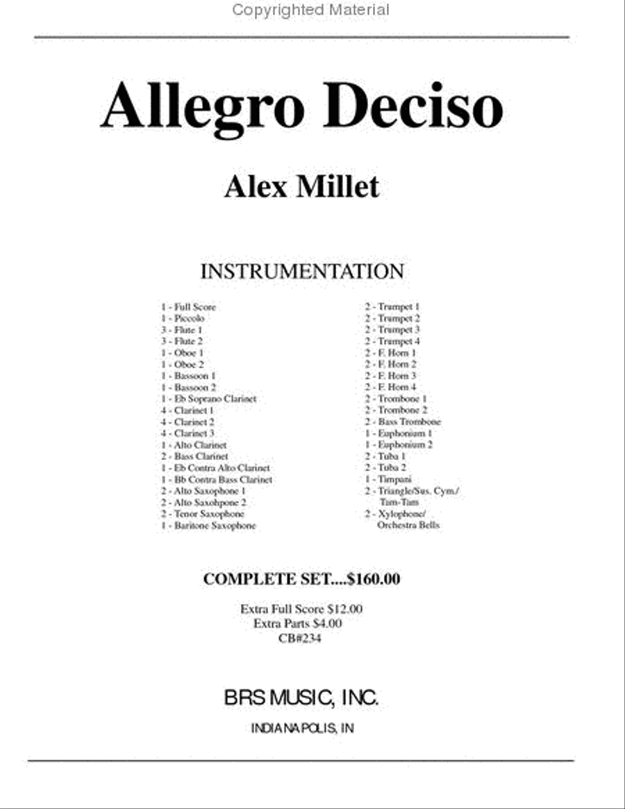 Allegro Deciso Concert Band scores gallery preview page 2