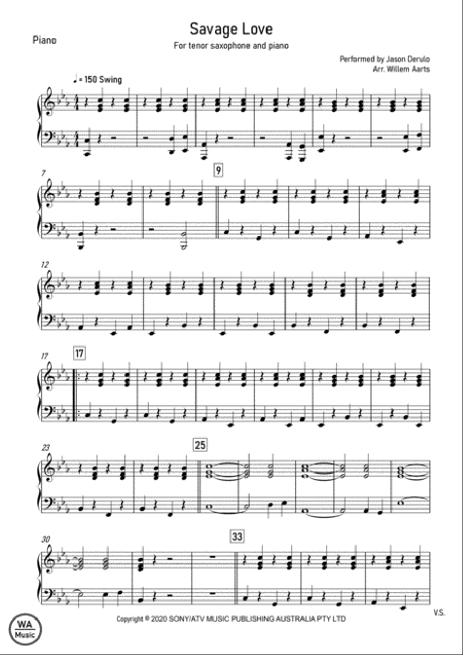 Savage love top alto sax
