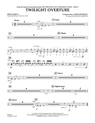 Twilight Overture (from The Twilight Saga: Breaking Dawn Part 2) - Percussion 1