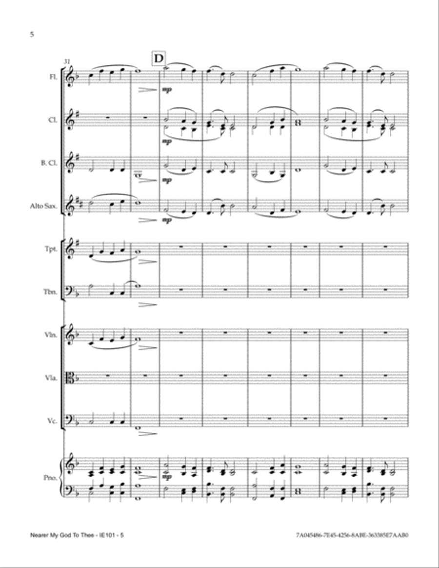 Nearer My God To Thee Full Orchestra scores gallery preview page 6