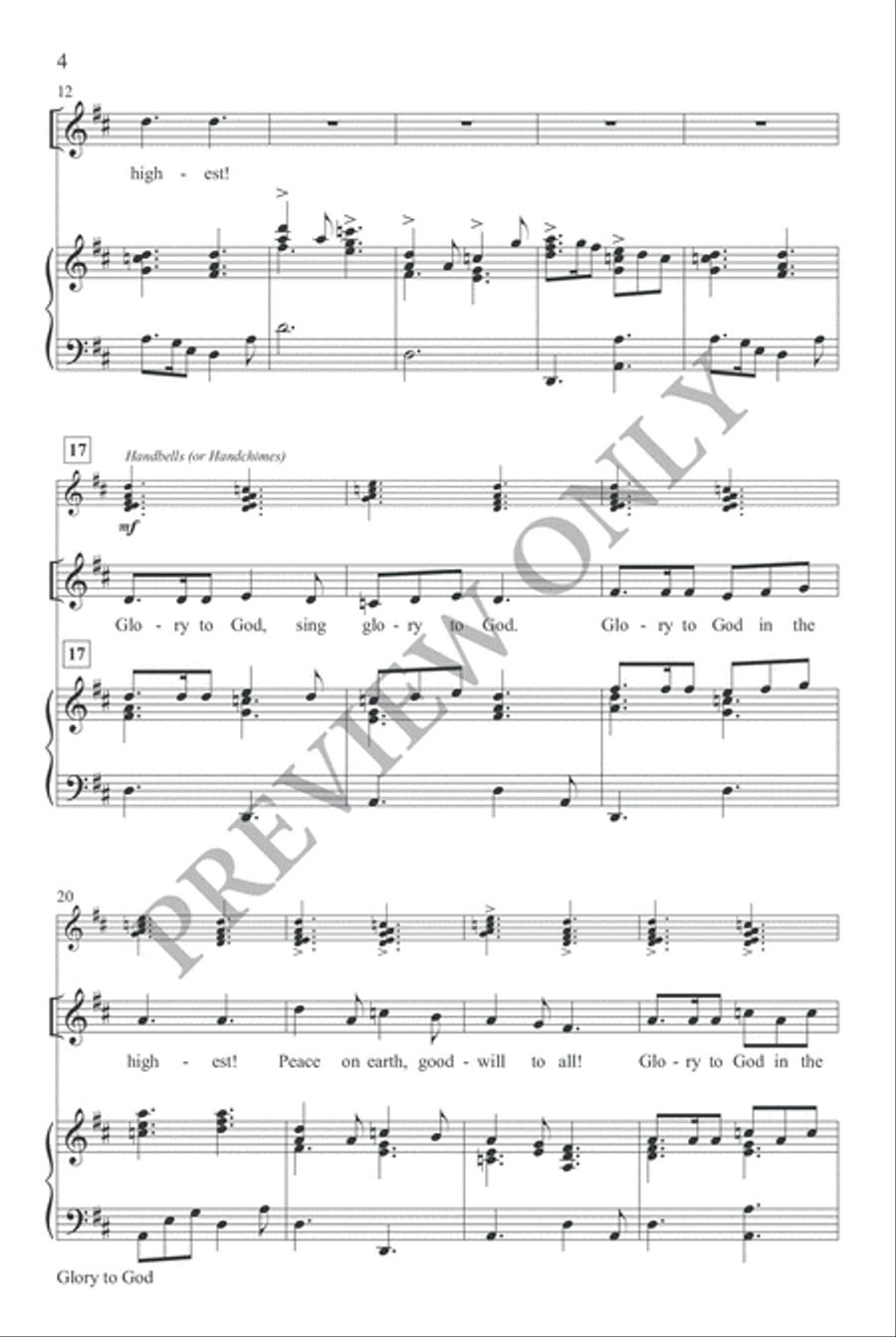 Glory to God Unison Choir scores gallery preview page 3
