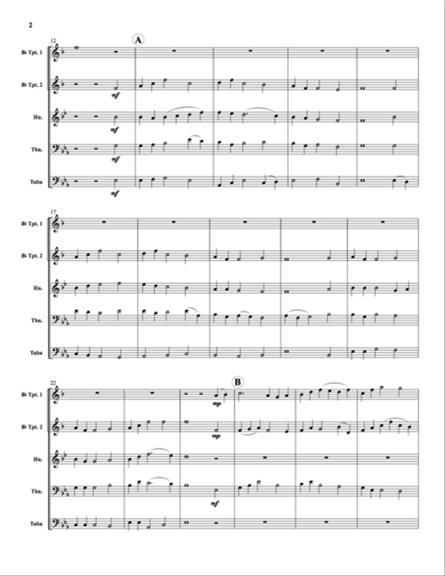 Brother James' Air Brass Quintet scores gallery preview page 3