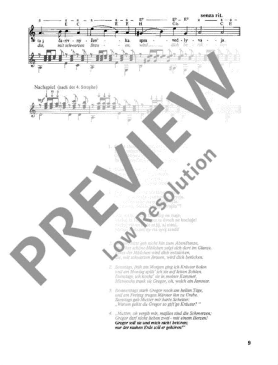 Ukrainische Volksweisen High Voice scores gallery preview page 10
