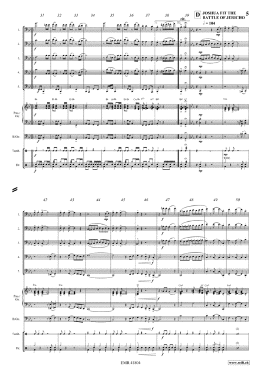 Fascinatin' Gospels Fascinatin' Gospels Trombone scores gallery preview page 5