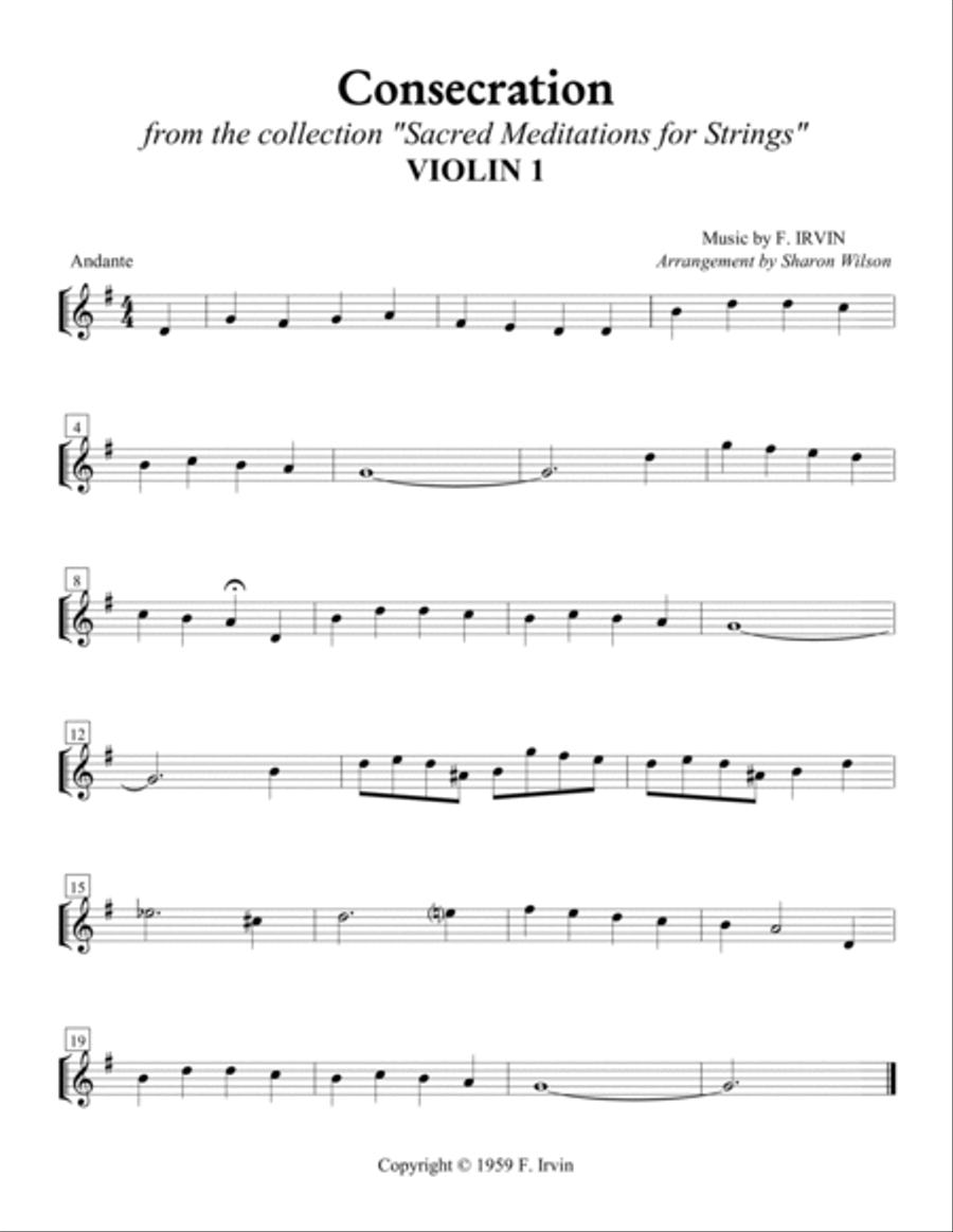 Sacred Meditations for Strings (A Collection of Five Interludes for String Quartet) String Quartet scores gallery preview page 4