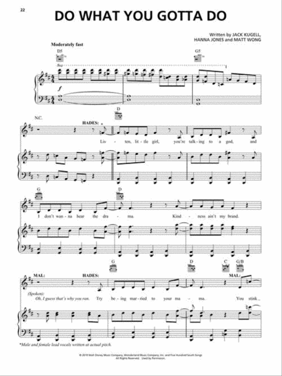 Descendants 3 Piano, Vocal, Guitar scores gallery preview page 7