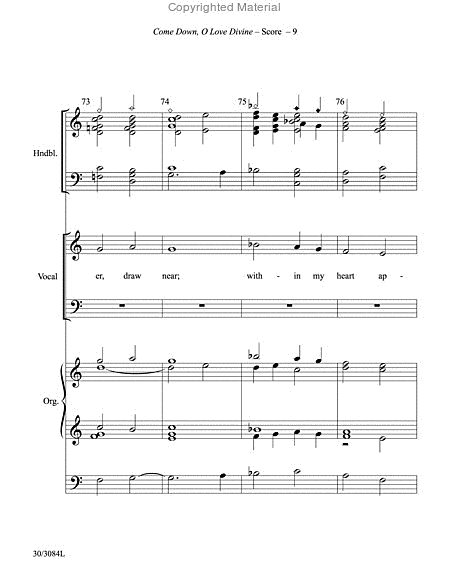Come Down, O Love Divine - Ensemble and Handbell Score and Parts image number null
