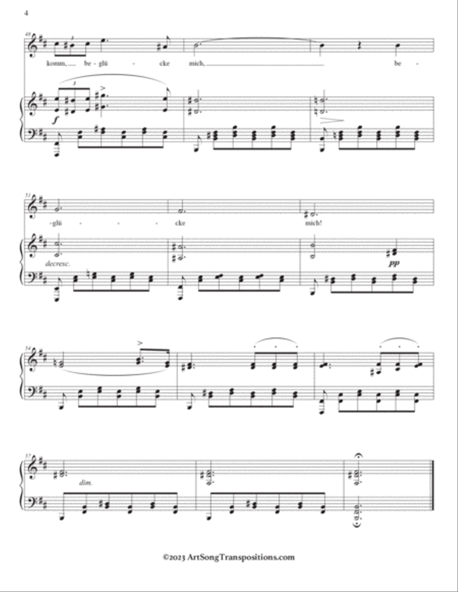 SCHUBERT: Ständchen, D. 957 no. 4 (transposed to B minor and B-flat minor) Voice scores gallery preview page 5