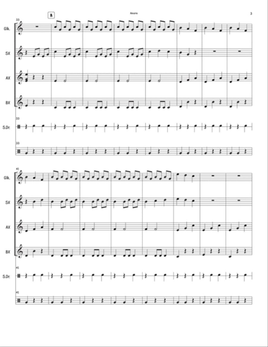 That's Amore (that's Love) Orff Instrument scores gallery preview page 3