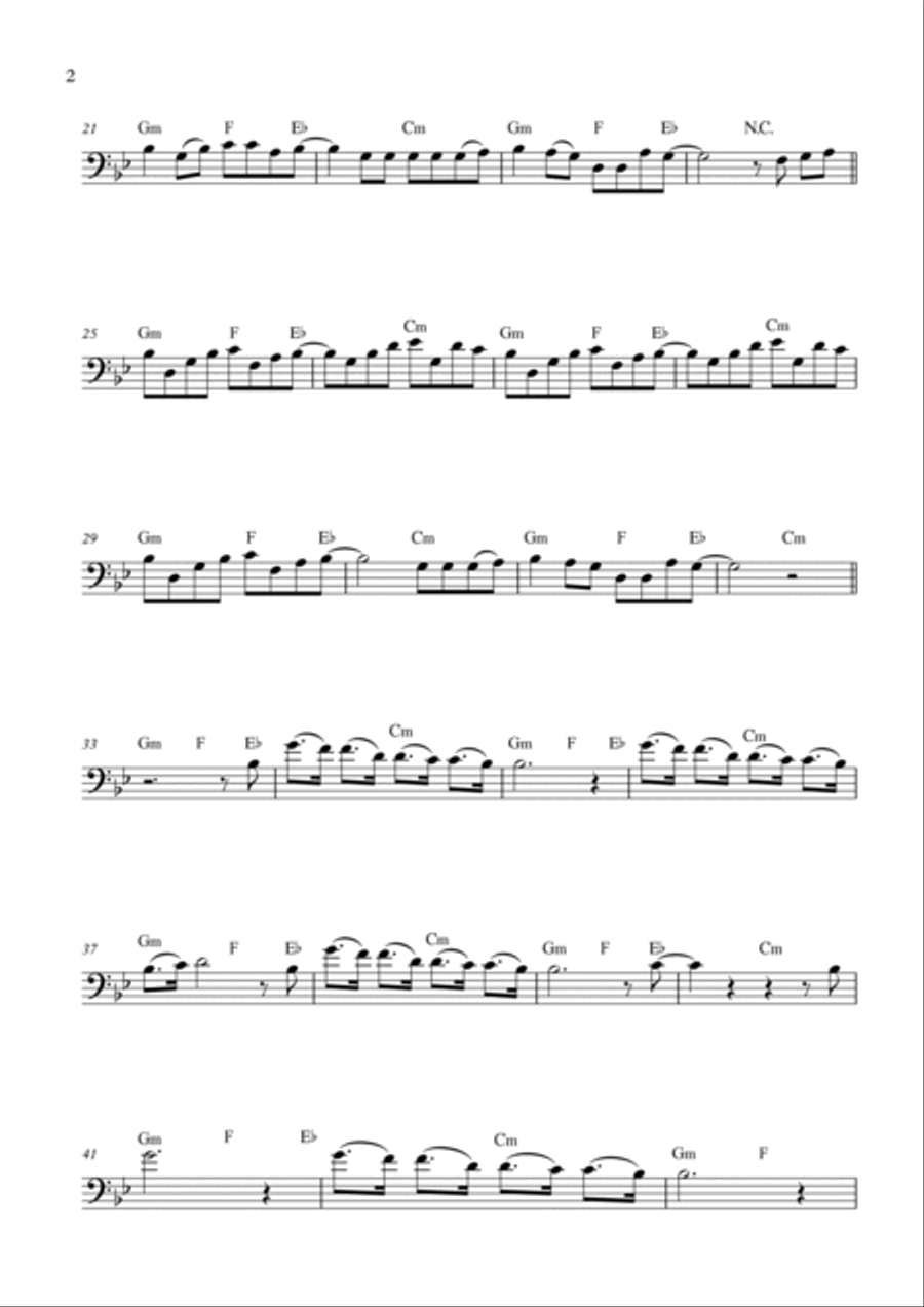 I'm Good (blue) Cello Solo scores gallery preview page 2