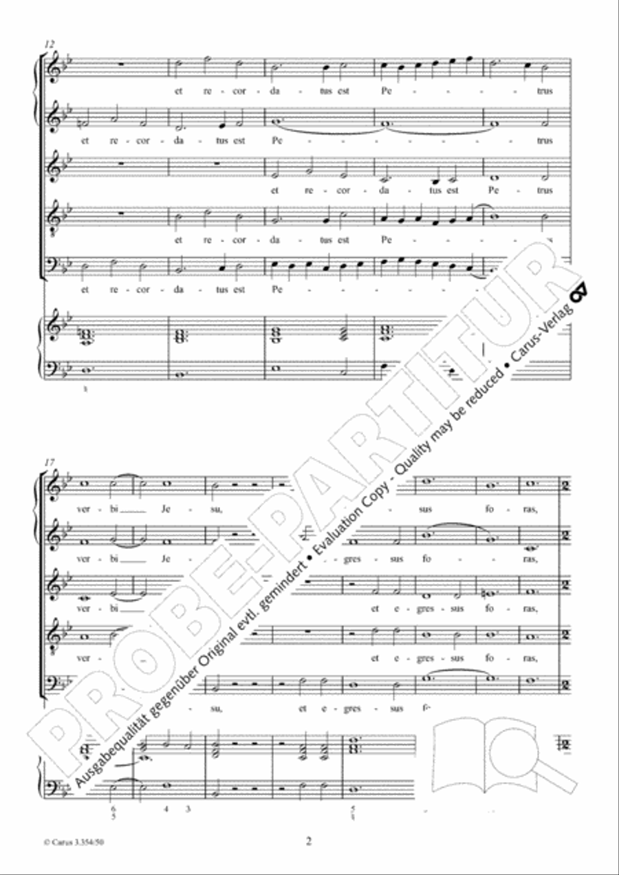 Tunc respexit Jesus Petrum SSATB scores gallery preview page 3