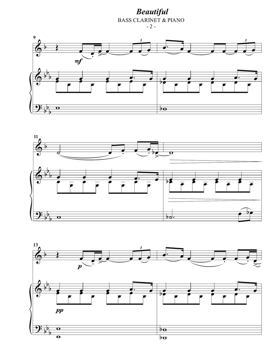 Beautiful Bass Clarinet scores gallery preview page 2