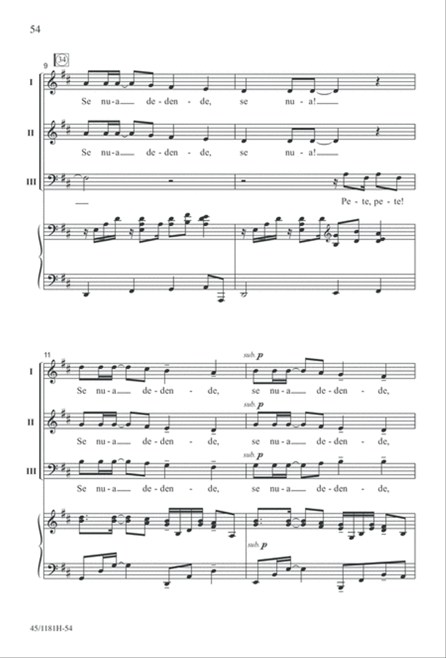 Contemporary Choral Classics 3-Part scores gallery preview page 54