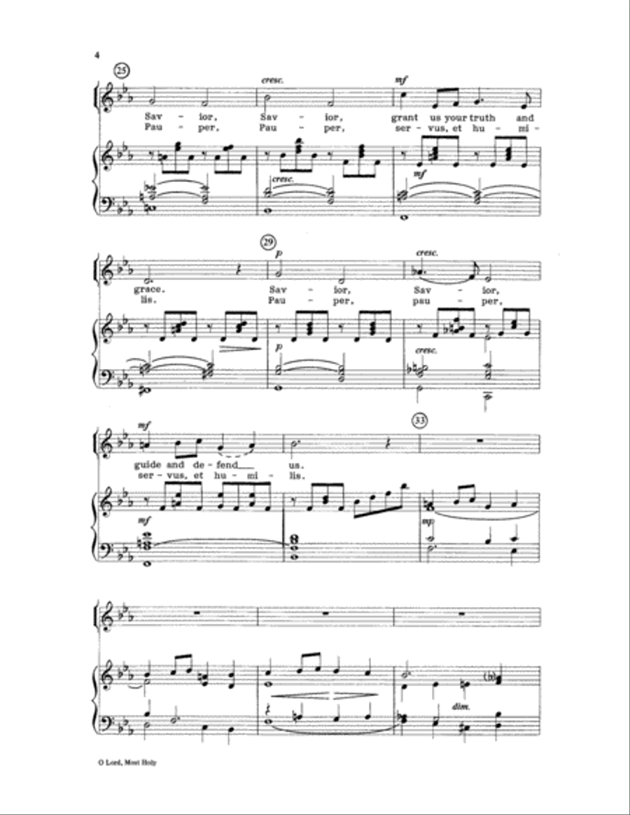 O Lord, Most Holy (Panis Angelicus) 2-Part scores gallery preview page 4