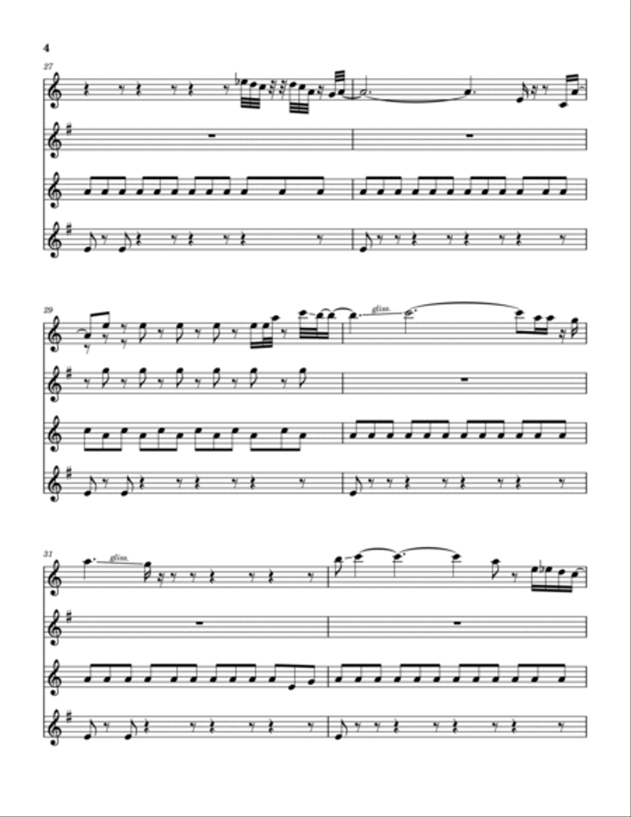 Shine On You Crazy Diamond (Parts 6-9) Saxophone Quartet scores gallery preview page 5